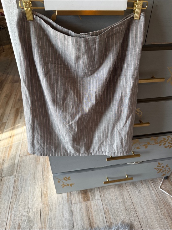 Etcetera Dresses & Skirts - Etcetera Taupe Pinstripe Pencil Skirt